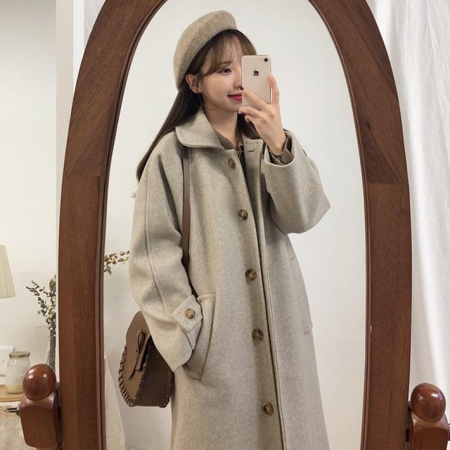 로망띠끄 여자코트 롱코트 겨울코트 핸드메이드 울코트 모직코트 캐시미어 Ra62