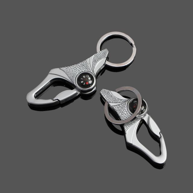 인컴비즈 생활필수 마스네 나침반 키홀더 실버GTS25754, 1개