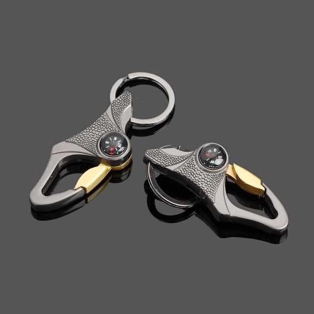 인컴비즈 생활필수 마스네 나침반 키홀더 다크그레이GTS25753, 1개