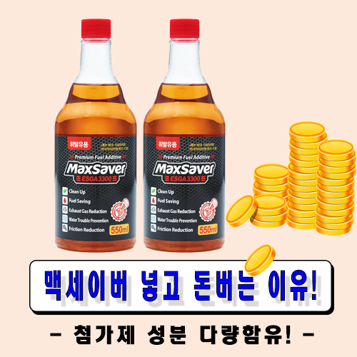 맥세이버 가솔린(휘발유)-고농축 프리미엄 연료 첨가제 550ml-2병, 2개, 550ML