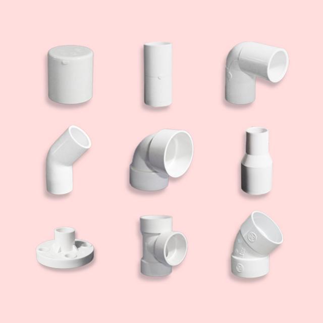 해피파이프 PVC파이프소켓 수도배관부속품 조립부품 이음부 이음관 DIY 놀이학습교구, 1개