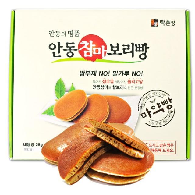 탁촌장 쫀득쫀득 마약빵 안동참마 찰보리빵, 25g, 42개입