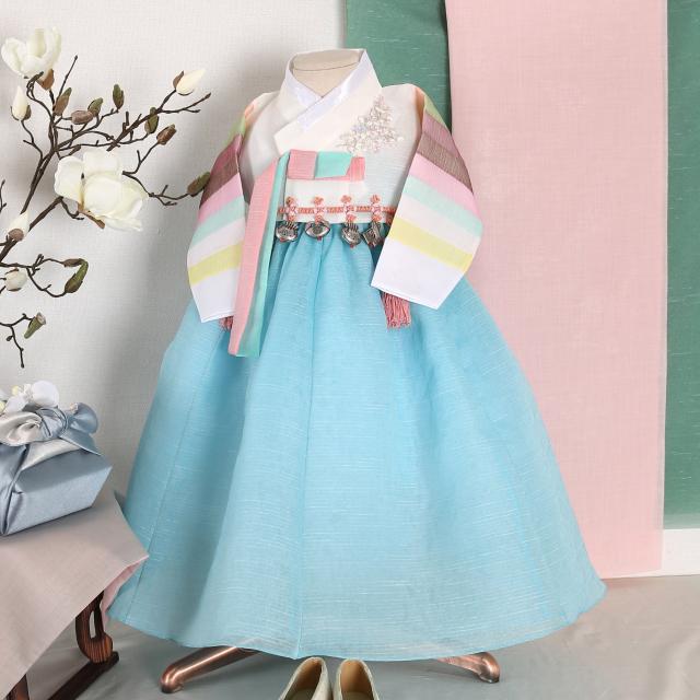 오월한복 2컬러 옥사견 소라 여아 전통 한복