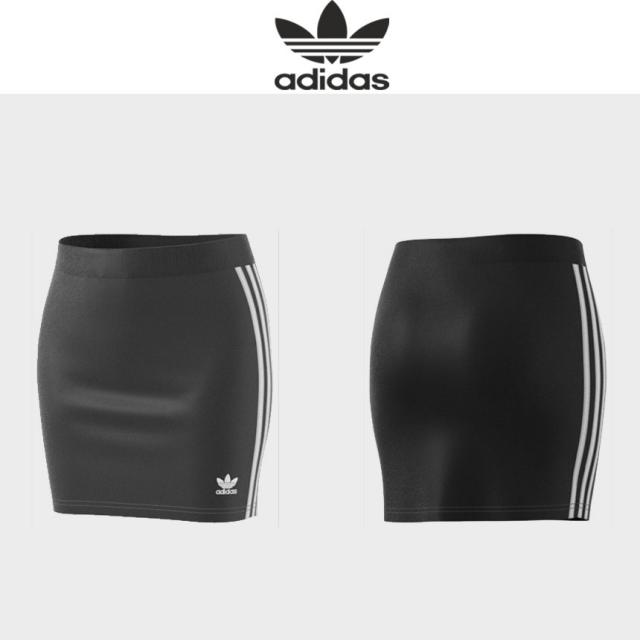 [미국직구정품] 아디다스 스커트 오리지널 아디컬러3 스트라이프 벨루아 ADIDAS ADICOLOR 3 SKIRT - WOMEN'S