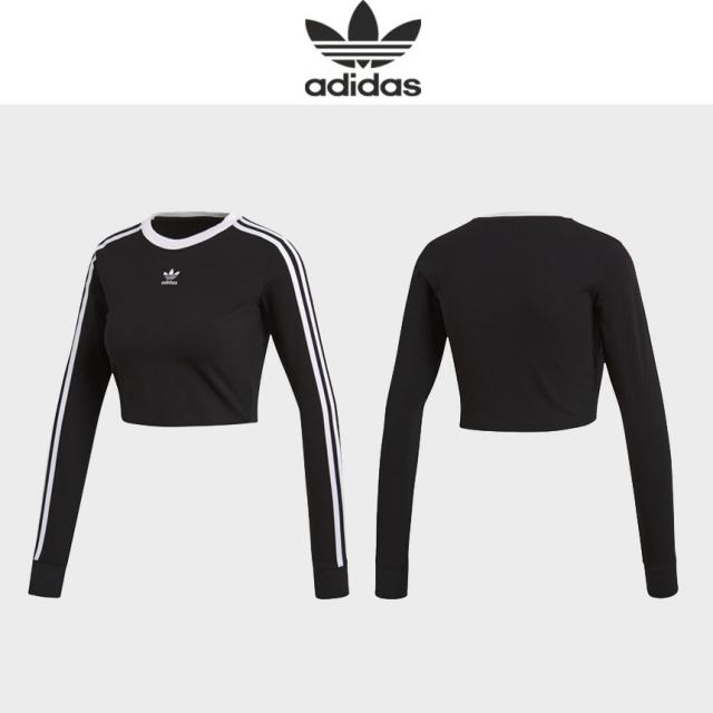 [미국직구정품] 아디다스 크롭티 오리지널 스트릭트클라쉬 롱 슬리브티 ADIDAS ORIGINALS CROPPED SLEEVE T WOMEN 긴팔 티셔츠