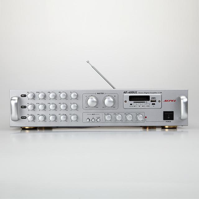 에펠 AP-400U2 고출력앰프 다목적앰프 디지털앰프 2채널 채널당 고출력200Wx2 총 400W 강당 교회 노래방 전문 AEPEL 앰, 단일상품