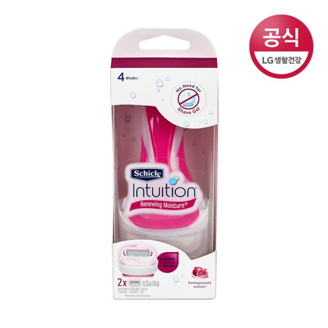 쉬크 인튜이션 리뉴잉 모이스춰 석류 여성용 바디면도기, 1개