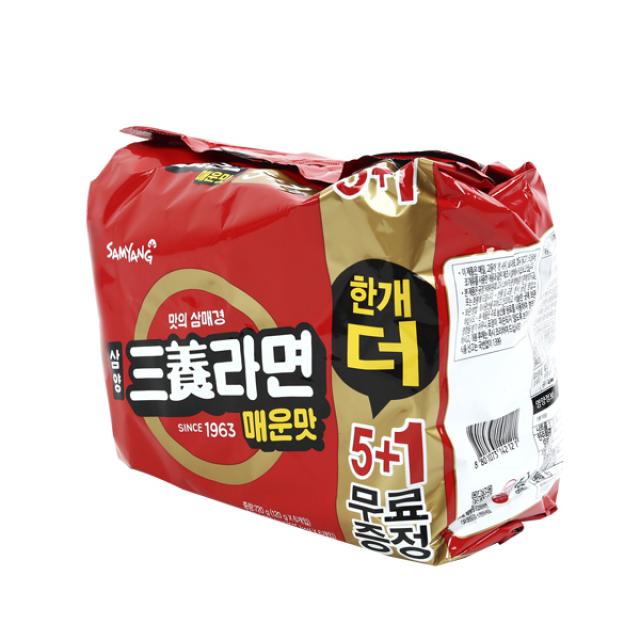 삼양라면 매운맛 120g(6개)X 5개