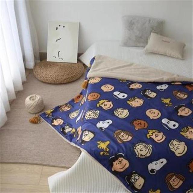 인테리어소품 사무실담요 스누피담요 귀요미 양면 담요 캐릭터 토끼털 크리스털 퍼 프린트 캐시미어 스누피 - 000038774