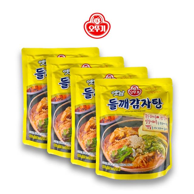 브라더스 오뚜기 옛날 들깨감자탕 4개(600g*4개)찌개국밥된장해장즉석간편요리식품, 600g, 4개