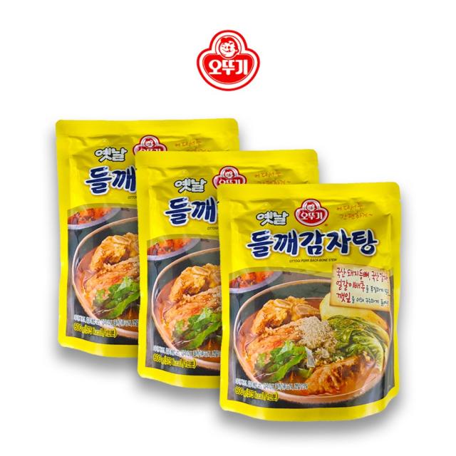 브라더스 오뚜기 옛날 들깨감자탕 3개(600g*3개)찌개국밥된장해장즉석간편요리식품, 600g, 3개