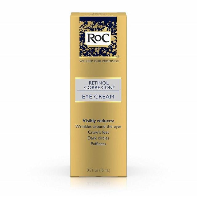 RoC Retinol Correxion 안티 에이징 아이 크림 주름 까마귀 발 다크 서클 붓기 .5 fl. 온스, Eye Cream Treatment, -Pack of 2