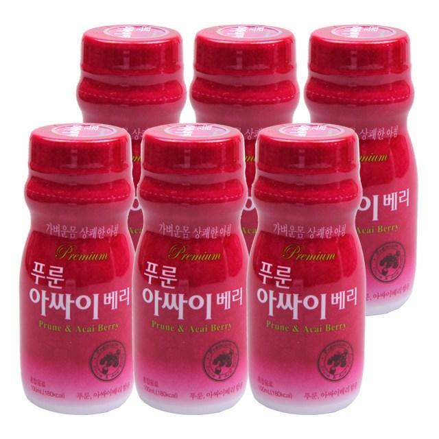 푸룬 아싸이베리 100ml 장음료, 6개