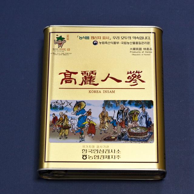 농협검사품 고려인삼 6년근1등10지 피부백삼 건삼 골드캔 말린인삼 300g, 1box
