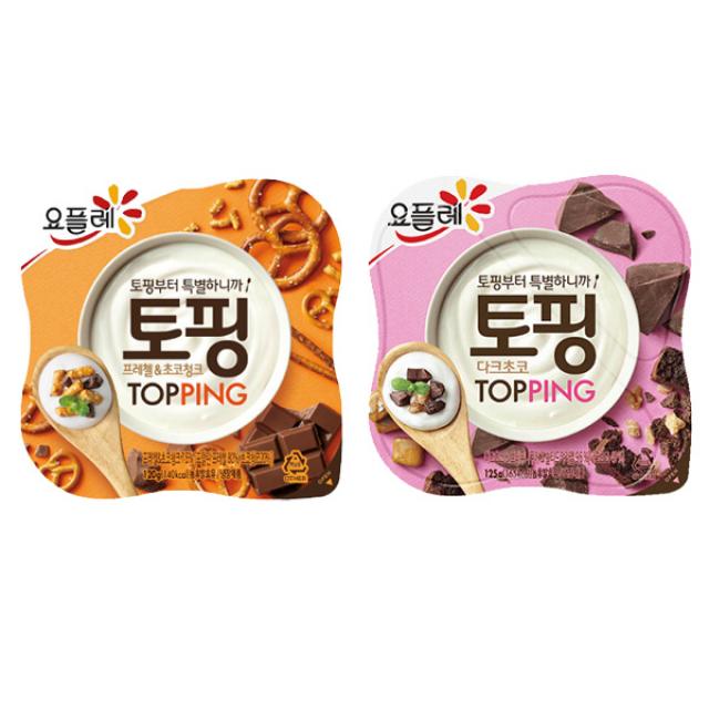 토핑 요플레 120g 프레첼초코청크6개 다크초코6개 총12개 냉장무료배송, 12개