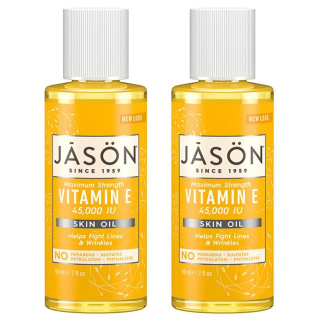 Jason Natural 맥시멈 스트랭스 비타민 E 45000IU 스킨 오일, 59ml, 2개